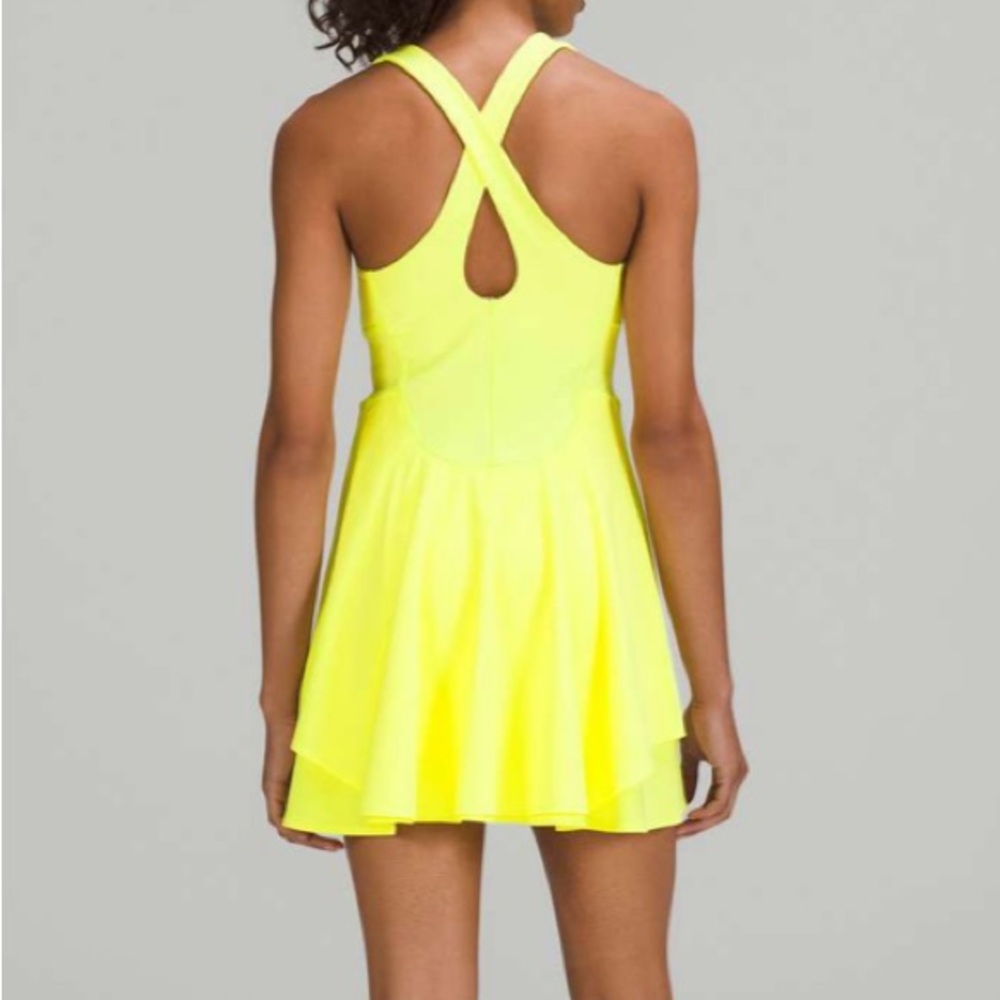 Lululemon Court Crush Dress Electric Lemon Size 4